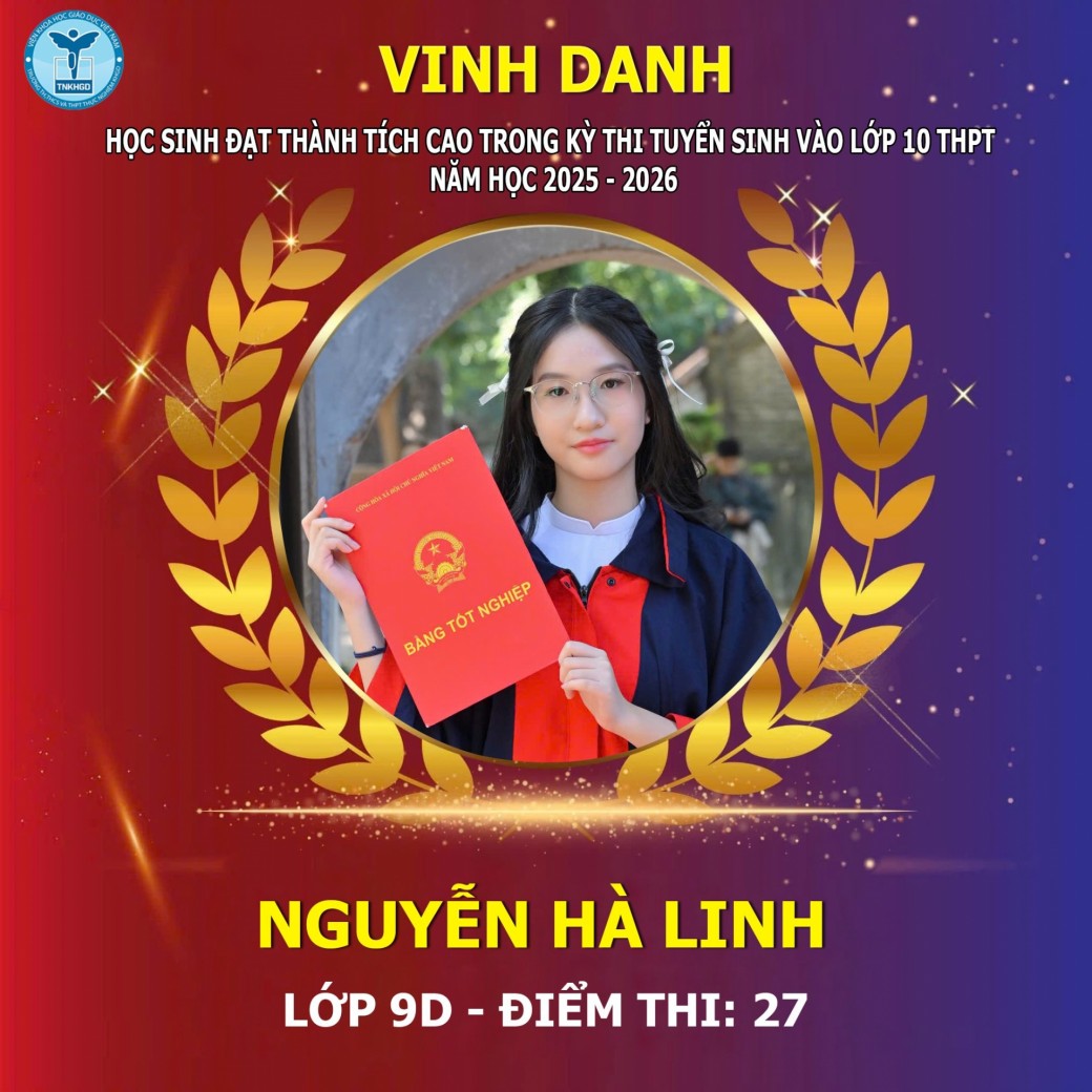 Em Nguyễn Hà Linh - Lớp 9D